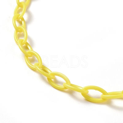 Personalized ABS Plastic Cable Chain Necklaces NJEW-JN03220-06-1