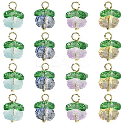 20Pcs 4 Colors Handmade Lampwork Charms LAMP-CJ0001-92-1