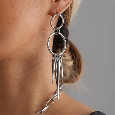 Alloy Stud Dangle Earrings WG6CA62-02-1