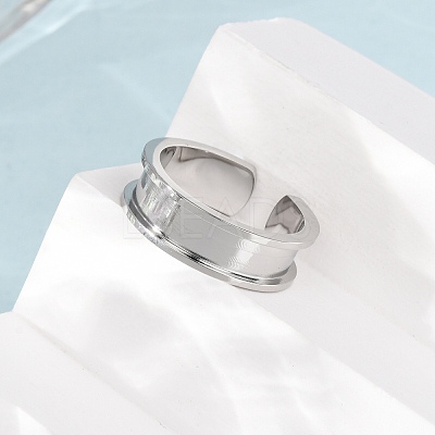 304 Stainless Steel Cuff Open Rings SA-CBACA70-01A-P-1