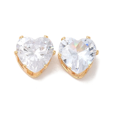 Brass Clear Cubic Zirconia Cabochons LS-STAS-M294-30C-1