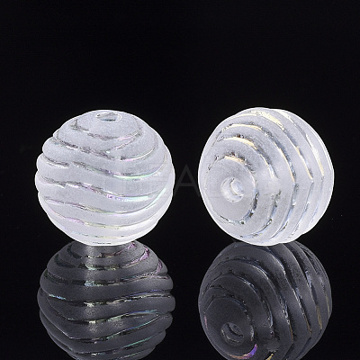Transparent Acrylic Corrugated Beads TACR-S134-012-1