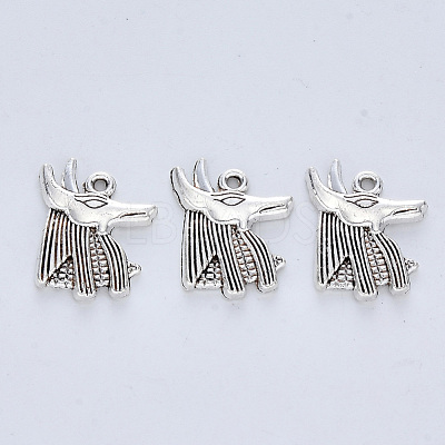 Tibetan Style Alloy Pendants TIBE-R316-075AS-RS-1