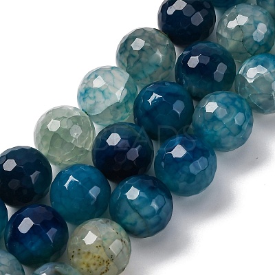 Natural Dragon Veins Agate(Dyed & Heated) Beads Strands G-K390-A07-01-1