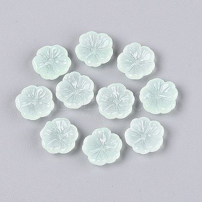 Transparent Spray Painted Glass Beads GLAA-Q089-003-E001-1-1