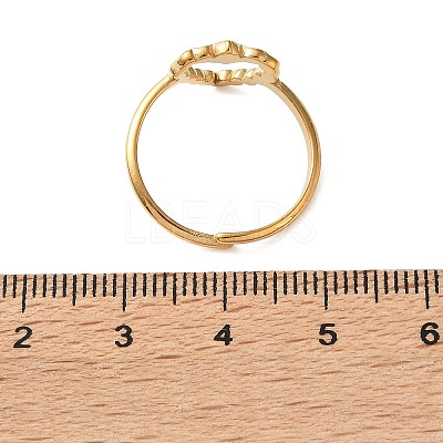 304 Stainless Steel Rhinestone Cuff Open Rings RB-CBAE630-01G-A-1