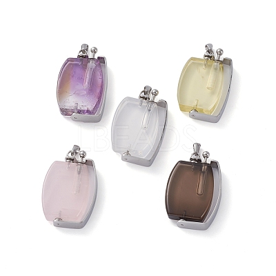 Rotatable Natural Quartz Perfume Bottle Pendants G-M362-02P-1