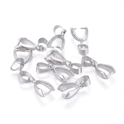 Platinum Brass Ice Pick Pinch Bails X-KK16-1