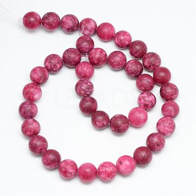 Natural White Jade Bead Strands G-R297-10mm-32-1