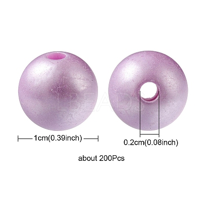 Opaque Acrylic Beads MACR-YW0002-18A-1