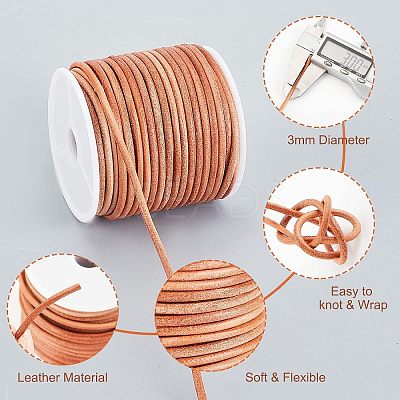 Cowhide Leather Cord WL-WH0010-01A-1
