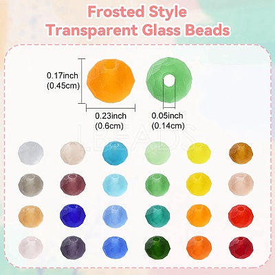 1920Pcs 24 Colors Transparent Glass Beads EGLA-YW0003-07-1