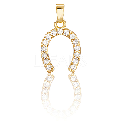 10Pcs Brass Micro Pave Cubic Zirconia Pendants KK-BBC0019-39-1