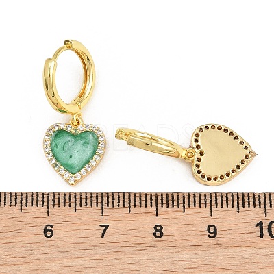 Brass Micro Pave Cubic Zirconia Hoop Dangle Earrings KK-CBA8324-16G-01-1