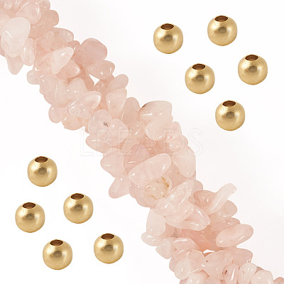 1 Strand Natural Rose Quartz Chip Beads Strands G-TAD0001-07-1