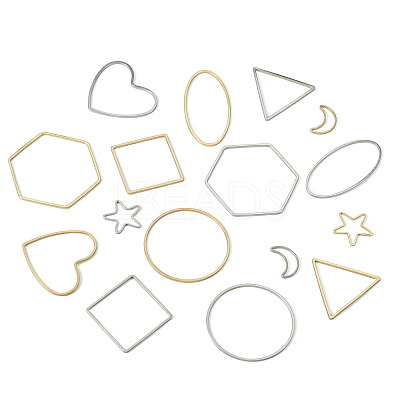 40Pcs 16 Style Alloy Linking Rings FIND-PJ0001-27-1