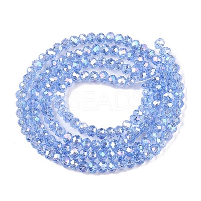 Electroplate Glass Beads Strands EGLA-A044-T1mm-B14-1