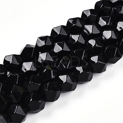 Natural Obsidian Beads Strands X-G-T139-8mm-50-1