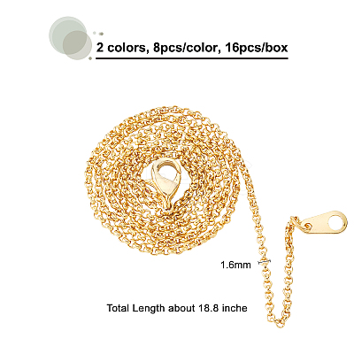 Brass Chain Necklace Making NJEW-FH0001-02-1