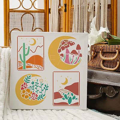Plastic Reusable Drawing Painting Stencils Templates DIY-WH0172-395-1
