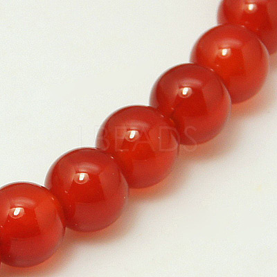 Natural Carnelian Bead Strands X-G-G338-4mm-01-1