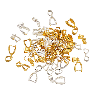 Brass Ice Pick Pinch Bails KK-TA0007-51-1
