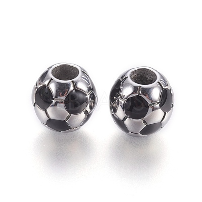 304 Stainless Steel Enamel European Beads STAS-F195-126P-1