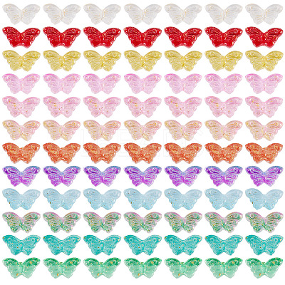 120Pcs 12 Colors Transparent Spray Painted Glass Beads GLAA-TA0003-86-1