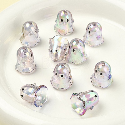 10Pcs Transparent Acrylic Bead Caps TACR-YW0003-23D-1