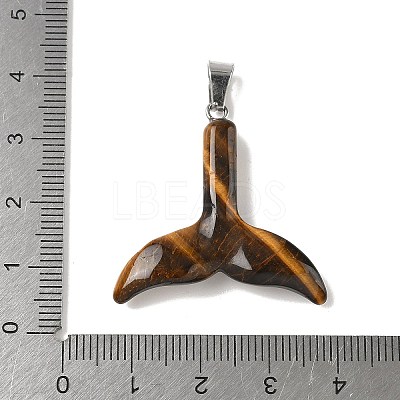 Natural Tiger Eye Pendants G-P599-03P-01-1