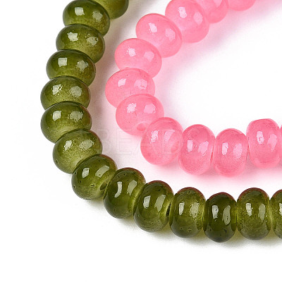 Baking Paint Imitation Jade Glass Beads Strands GLAA-T025-6mm-16-1