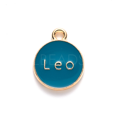 Alloy Enamel Pendants X-ENAM-S124-01B-05G-1