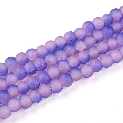 Crackle Glass Beads Strands GLAA-N009-4mm-08-1