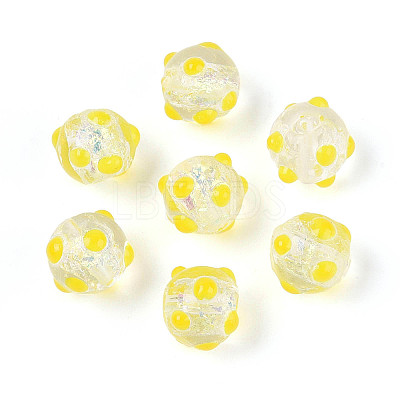 Handmade Foil Lampwork Beads Strands FOIL-T008-02G-1