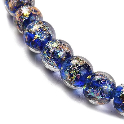 Handmade Dichroic Foil Glass Beads Strands DICH-U001-02D-1