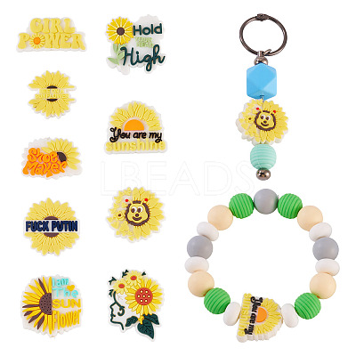 9Pcs 9 Styles PVC Beads FIND-TA0009-71-1