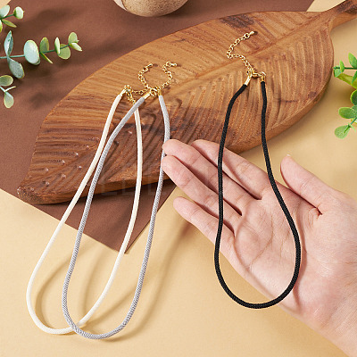 3Pcs 3 Colors 3MM Nylon Milan Cord Necklace Making NJEW-TA0001-23-1