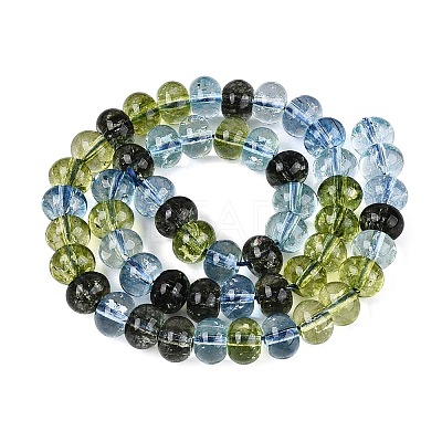 Crackle Transparent Glass Beads Strands GLAA-N074-02B-08-1