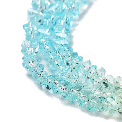 Transparent Glass Bead Strands GLAA-H023-03A-1
