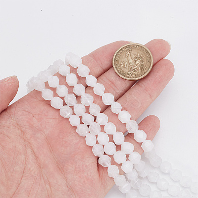2 Strands Natural White Agate Beads Strands G-AR0005-43B-1
