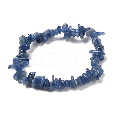 Natural Kyanite Chip Beads Stretch Bracelets for Men Women BJEW-L693-001-1