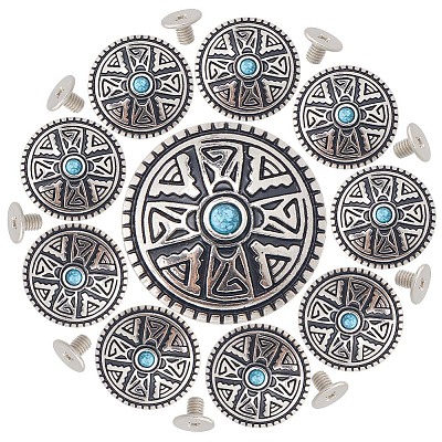 10 Sets Zinc Alloy Decorative Rivets BUTT-GF0001-20-1