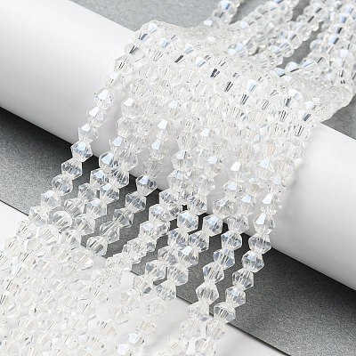 Transparent Electroplate Glass Beads Strands EGLA-A039-T2mm-A13-1