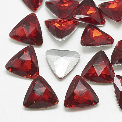 Pointed Back Glass Rhinestone Cabochons RGLA-T087-10mm-07-1