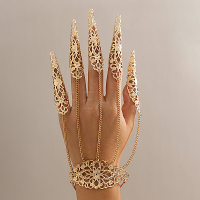 Halloween Gothic Flower
Iron Finger Ring Bracelets for Women WG5FE4C-04-1