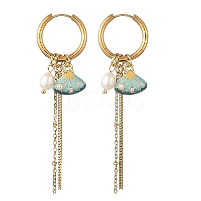 Alloy Rhinestone Hoop Earrings EJEW-JE07389-1