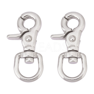 2Pcs Stainless Steel Swivel Clasps STAS-DC0015-60-1