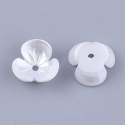 Resin Imitation Pearl Bead Caps RESI-T040-007B-1