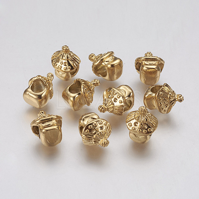 Ion Plating(IP) 304 Stainless Steel European Beads STAS-J022-036G-1