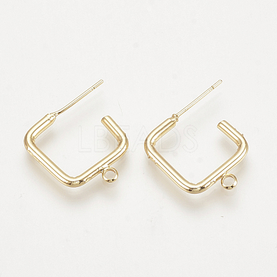 Brass Stud Earring Findings KK-S343-32G-1